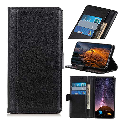 ROVLAK Hülle für LG Velvet 2 Pro Wallet Flip Case mit Kartenslot Stoßfeste PU Leder Case+Innenseite TPU Silikon Hülle mit Kickstand Tasche für LG Velvet 2 Pro Smartphone Case,Schwarz von ROVLAK