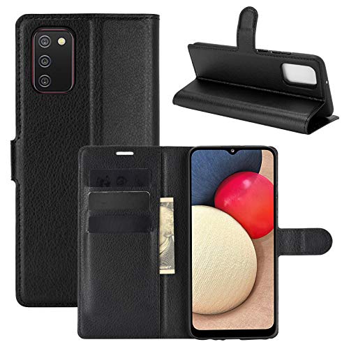 ROVLAK Hülle für Samsung Galaxy A02S Wallet Flip Case mit Kartenslot Stoßfeste Lichee Muster PU Leder Case+Inner TPU Silikon Hülle mit Kickstand Tasche für Samsung Galaxy A02S Smartphone,Schwarz ROVLAK Hülle für Samsung Galaxy A02S Wallet Flip Case mit Kartenslot Stoßfeste Lichee Muster PU Leder Case+Inner TPU Silikon Hülle mit Kickstand Tasche für Samsung Galaxy A02S Smartphone,Schwarz von ROVLAK