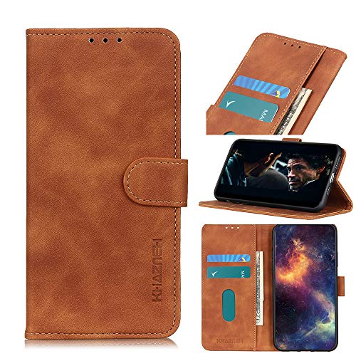 ROVLAK Hülle für Samsung Galaxy A32 Wallet Flip Case mit Kartenslot Stoßfeste PU Leder Case+Innenseite TPU Silikon Hülle mit Kickstand Tasche für Samsung Galaxy A32 Smartphone,Braun von ROVLAK