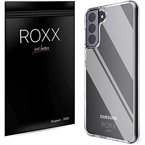 Roxx Antigelb Clear Case Hardcase Hülle | Kompatibel mit Samsung Galaxy S21 Plus | 9H Kratzfeste Glasrückseite von ROXX just better