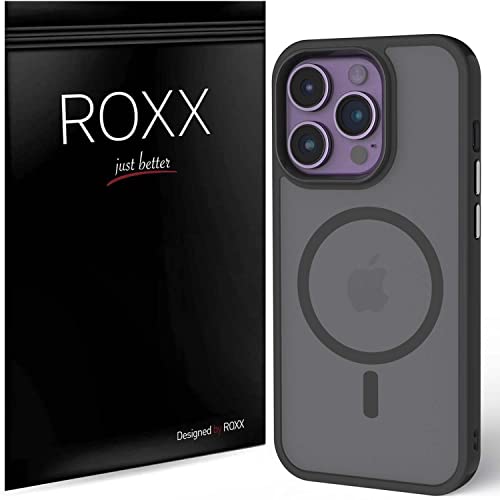 Roxx Black Shield Hülle | Schlank & Unzerstörbarer Schutz | Kompatibel mit iPhone 14 Pro | Hardcase | Displayschutz | Kameraschutz | Kompatibel mit MagSafe Zubehör von ROXX just better