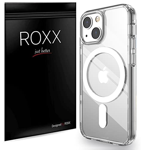 Roxx Clear Case Hülle | Wie das Original nur Besser | Vergilbungsfrei | Kompatibel mit iPhone 14 | Hardcase | Displayschutz | Kameraschutz | Kompatibel mit MagSafe Zubehör von ROXX just better