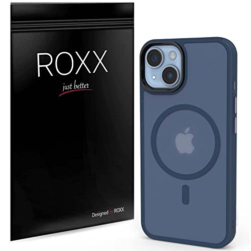 Roxx Navy Blau Shield Hülle | Schlank & Unzerstörbarer Schutz | Kompatibel mit iPhone 14 Plus | Hardcase | Displayschutz | Kameraschutz | Kompatibel mit MagSafe Zubehör von ROXX just better