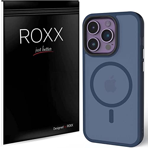 Roxx Navy Blau Shield Hülle | Schlank & Unzerstörbarer Schutz | Kompatibel mit iPhone 14 Pro | Hardcase | Displayschutz | Kameraschutz | Kompatibel mit MagSafe Zubehör von ROXX just better