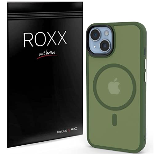 Roxx Navy Grün Shield Hülle | Schlank & Unzerstörbarer Schutz | Kompatibel mit iPhone 14 | Hardcase | Displayschutz | Kameraschutz | Kompatibel mit MagSafe Zubehör von ROXX just better