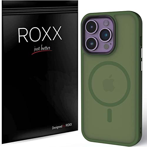 Roxx Navy Grün Shield Hülle | Schlank & Unzerstörbarer Schutz | Kompatibel mit iPhone 14 Pro Max | Hardcase | Displayschutz | Kameraschutz | Kompatibel mit MagSafe Zubehör von ROXX just better