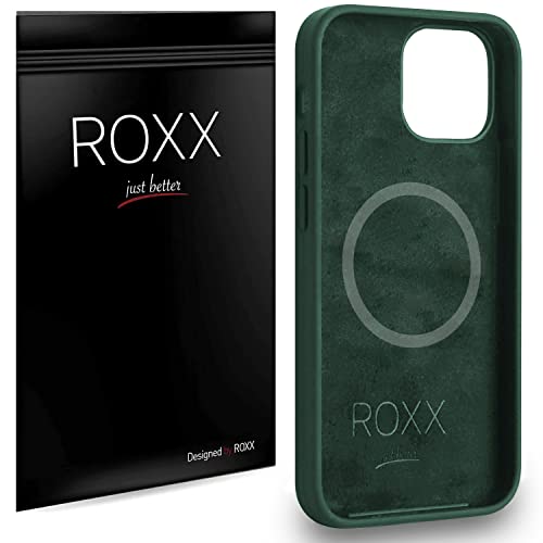 Roxx Silikon Hülle Navy Grün | Wie das Original | Kompatibel mit iPhone 14 Plus | Testsieger | Hardcase | Innenschutz | Displayschutz | Kameraschutz | Kompatibel mit MagSafe Zubehör von ROXX just better