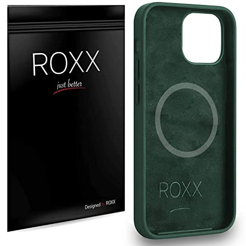 Roxx Silikon Hülle Navy Grün | Wie das Original | Kompatibel mit iPhone 14 Pro Max | Testsieger | Hardcase | Innenschutz | Displayschutz | Kameraschutz | Kompatibel mit MagSafe Zubehör von ROXX just better