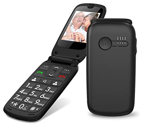 ROXX Seniorenhandy Grosstastentelefon Handy Klapphandy Telefon ohne Vertrag MP 400 vertragsfrei schwarz 64MB von ROXX
