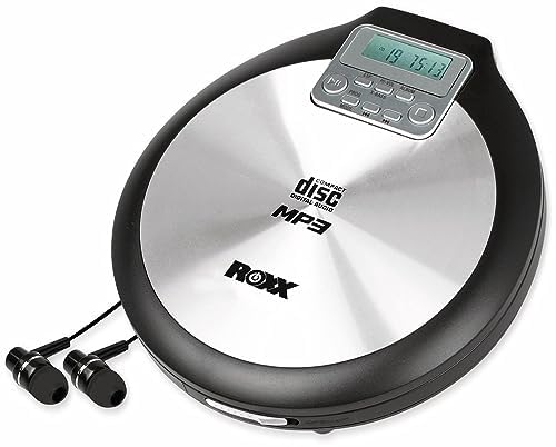 Tragbarer CD Player mit Kopfhörer MP3 fähig Antishock Discman mit Netzteil ROXX PCD 600 von ROXX