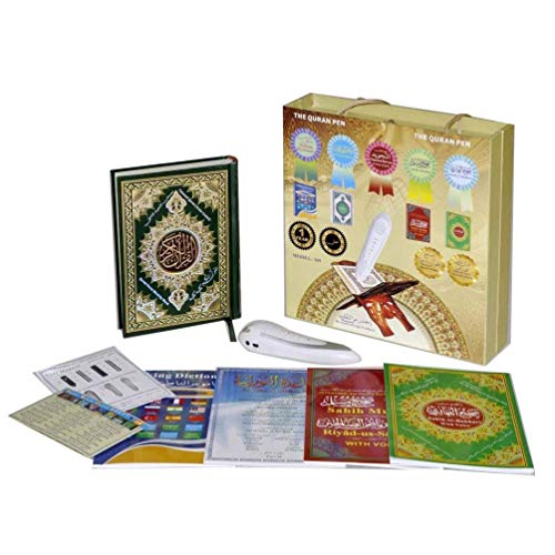 Ramadan Digitaler Koran-Lesestift, 8 GB, Speicher zum Herunterladen von Rezitern und Sprachen, Englisch, Arabisch, Urdu, Französisch, Deutsch usw., mit 6 Heiligen Koranbüchern für Kinder und Arabisch von ROYAL WIND