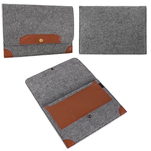 ROYALZ Filz Tasche für Microsoft Surface Pro 7 / Surface Pro 6 (12,3 Zoll) Schutz Hülle Cover Sleeve Schutztasche Schutzhülle grau braun, Farbe:Graubraun von ROYALZ