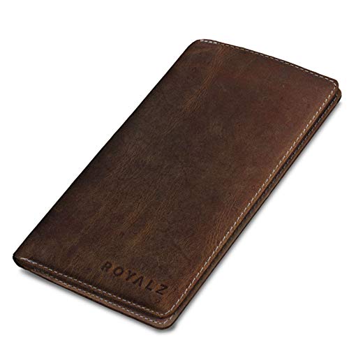 ROYALZ Vintage Leder Sleeve für Apple iPhone 11 PRO Schutzhülle Etui Wallet Hülle Tasche Geldbörse Portemonnaie Case, Farbe:Antik-Braun von ROYALZ