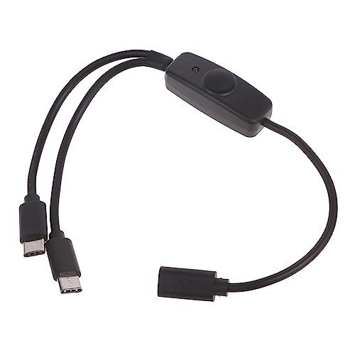 ROYJJ Typ-C-Buchse auf USB-C-Stecker, Ladekabel mit Ein-/Aus-LED, 2 Geräte gleichzeitig ROYJJ Typ-C-Buchse auf USB-C-Stecker, Ladekabel mit Ein-/Aus-LED, 2 Geräte gleichzeitig von ROYJJ