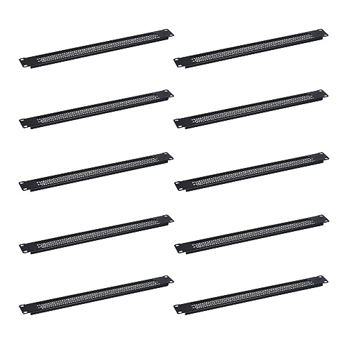 RackPath 1U Blank Rack Mount Panel Spacer with Ventilation (Pack of 10) for 48.3 cm Server Rack Enclosure or Network Cabinet RackPath 1U Blank Rack Mount Panel Spacer with Ventilation (Pack of 10) for 48.3 cm Server Rack Enclosure or Network Cabinet von RackPath