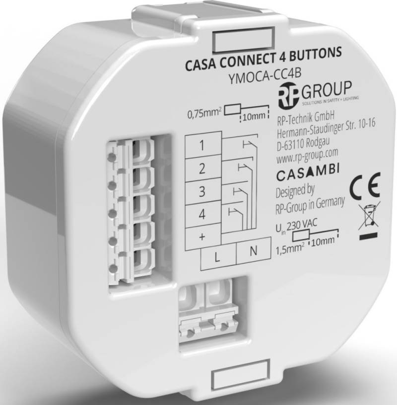 RP-Technik Casambi-Tastermodul YMOCA-CC4B-LR von RP-Technik