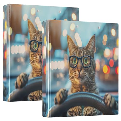 3-Ringbuch 3,8 cm, lustige Katze, D-Ringbuch mit Klemmbrett, große 3 Ordner für Schule, Uni, Büro 3-Ringbuch 3,8 cm, lustige Katze, D-Ringbuch mit Klemmbrett, große 3 Ordner für Schule, Uni, Büro von RPLIFE