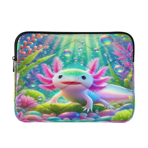 Axolotl Laptop- und Tablet-Tasche, gesteppt, 38,1 cm (15 Zoll), Rosa von RPLIFE