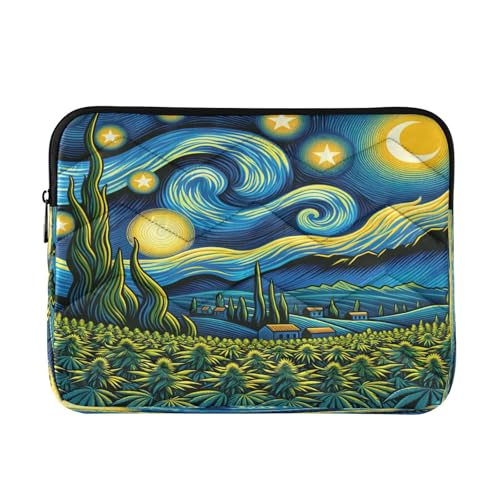 Starry Night Computerhüllen für Laptops, wasserdichte 15,6-Zoll-Laptop-Tasche für Damen von RPLIFE