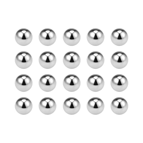 RPXHZLKTM Stahlkugeln für Fahrrad-Kugellager, Präzisionskugeln 3 mm, 3,5 mm, 4 mm, 5 mm, 6 mm, aus massivem Chromstahl, G25, für Kugellager, Schlüsselanhänger, Rad (4 mm) von RPXHZLKTM