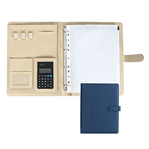 Zwischenablage-Ordner 4-Ringbuch Businessmappe Konferenz- und Präsentationsmappe for Dokumente Präsentationsmappen Visitenkarten(Blue,8digit calculator) von RPXHZLKTM