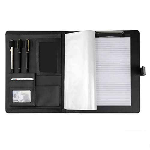 Zwischenablage-Ordner 4 Ringbuch Vegan Leder Binder Business Organizer Notizblock Halter Ordner(No calculator) von RPXHZLKTM