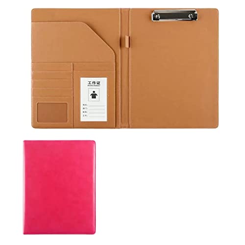 Zwischenablage-Ordner A4 Klemmbrett-Ordner mit Aufbewahrung Aufbewahrung Dokument Schreibblock Organizer Klemmbrett Kunstleder Ordner Foldover Folio(Red) von RPXHZLKTM