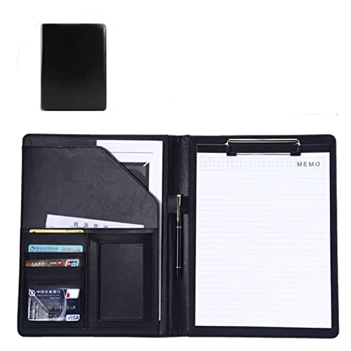 Zwischenablage-Ordner Binder-Ordner-Speicher-Klemmbrett mit nachfüllbarem liniertem Notizblock for die Schule, Seitengurte, Dokumenten-Organizer(Black,No calculator) von RPXHZLKTM