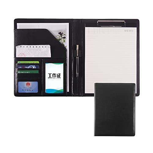 Zwischenablage-Ordner Business mit Dokumentenhülle Brief A4 Größe Klemmbrett for Business Schule Büro Konferenz Notizblock Klemmbretter(Black,No calculator) von RPXHZLKTM
