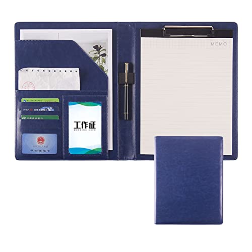 Zwischenablage-Ordner Business mit Dokumentenhülle Brief A4 Größe Klemmbrett for Business Schule Büro Konferenz Notizblock Klemmbretter(Blue,No calculator) von RPXHZLKTM