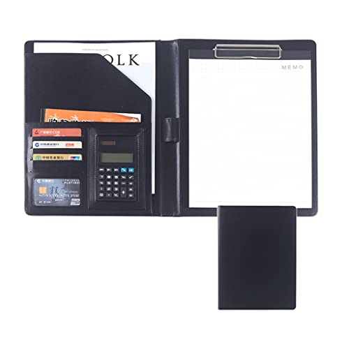 Zwischenablage-Ordner Klemmbrett-Ordner A4 Konferenzordner Ordner Arbeit Schreiben Foldover Klemmbrett Organizer(Black,8digit calculator) von RPXHZLKTM