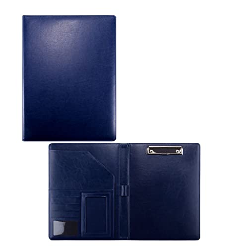 Zwischenablage-Ordner Konferenzmappe aus Kunstleder, for Umklappen, for Unternehmen und Büro, mit Tasche, for Dokumente, Lebensläufe(Blue,No calculator) von RPXHZLKTM