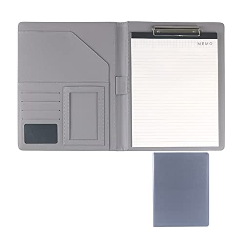Zwischenablage-Ordner Leder-Zwischenablage for Lebensläufe, Ordner, Klemmbrett, A4, for Rechtsblöcke, for Business, Schule, Büro, Konferenz(Grey,No calculator) von RPXHZLKTM