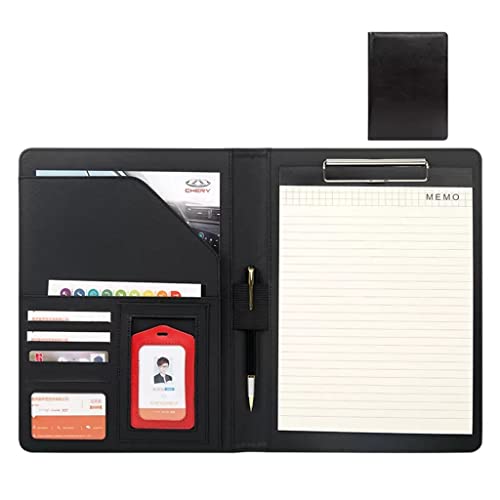 Zwischenablage-Ordner Ordner, Zwischenablage, Lebenslauf, Vorstellungsgespräch, Dokument, Visitenkartenhalter, Steckplatz, A4-Format, Schreibblockhalter(Black,No calculator) von RPXHZLKTM