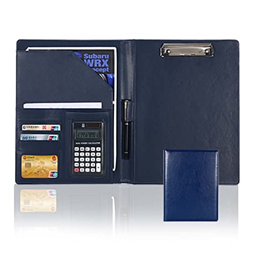 Zwischenablage-Ordner Ordner Binder Interview Lebenslauf Rechtliche Dokument Organizer Mit Zwischenablage Rechner Notizblock Ordner Tasche(Blue,12digit calculator) von RPXHZLKTM