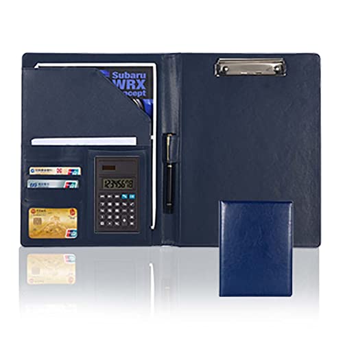 Zwischenablage-Ordner Ordner Binder Interview Lebenslauf Rechtliche Dokument Organizer Mit Zwischenablage Rechner Notizblock Ordner Tasche(Blue,8digit calculator) von RPXHZLKTM