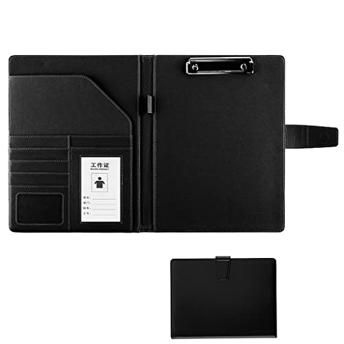 Zwischenablage-Ordner Ordner Binder Kunstleder Ordner for A4 Notebook Halter Business for Lebenslauf Legal Pad Interview(Black,No calculator) von RPXHZLKTM