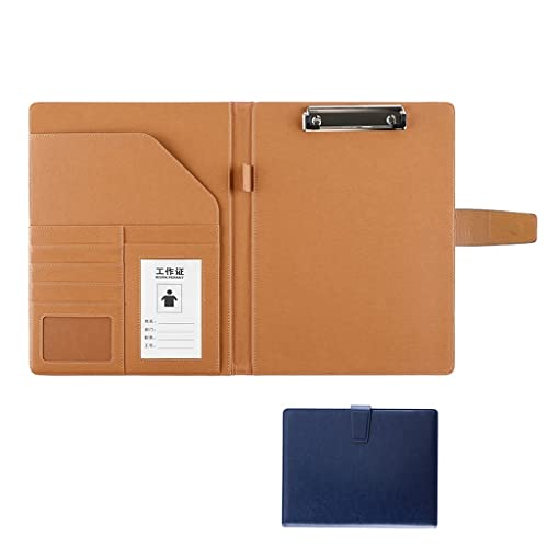 Zwischenablage-Ordner Ordner Binder Kunstleder Ordner for A4 Notebook Halter Business for Lebenslauf Legal Pad Interview(Blue,No calculator) von RPXHZLKTM