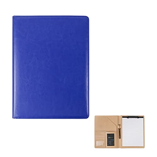 Zwischenablage-Ordner Ordner Business Case Organizer Tasche for Pad Notebook Lebenslauf Business Organizer Interview und Meeting(Blue,8digit calculator) von RPXHZLKTM