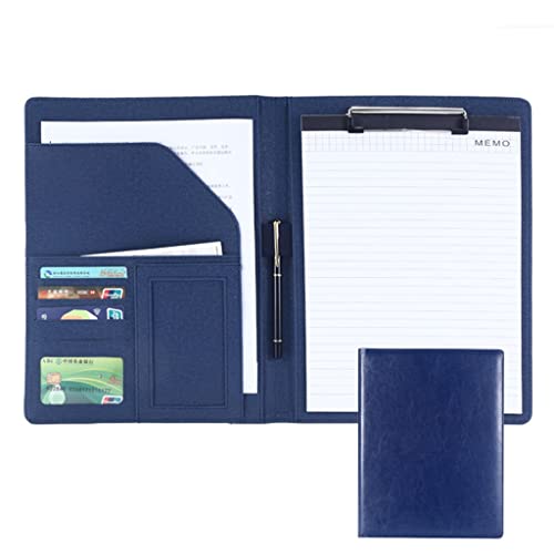 Zwischenablage-Ordner Ordnerhülle for juristische Dokumente, Organizer mit Klemmbrett im Letter-/A4-Format, Hartfaserplatte for das Business School-Büro(Blue,No calculator) von RPXHZLKTM