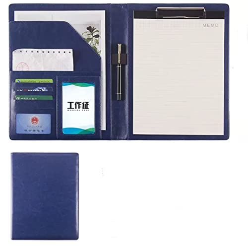 Zwischenablage-Ordner Präsentationsmappe A4, Dokumentenmappe, Sichtmappe, professionelle Konferenzmappe, Kunstleder(Blue,No calculator) von RPXHZLKTM