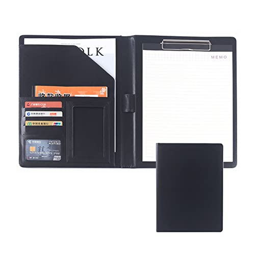 Zwischenablage-Ordner Smart Business A4 Fall Dokument Veranstalter Handliche Taschen Konferenz Auftragnehmer Executive Ordner Kunstleder(Black,No calculator) von RPXHZLKTM