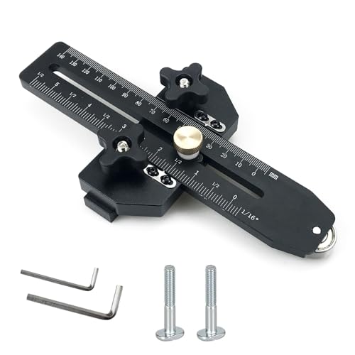 Sicherheits-Tischkreissägen-Vorrichtung, dünne Rip-Vorrichtung for Herstellen sich wiederholender schmaler dünner Streifen, passend for 3/8" x 3/4" T-Nut-Holzbearbeitungswerkzeuge(Black) von RQEYUNP