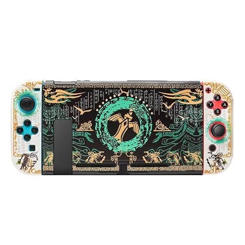 RREAKA Switch Zelda Case, Zelda Tears of The Kingdom Switch Protective Case, Portable Hard Shell Switch Accessory Case for Joy Con and Console, Dockable Black Case for Nintendo Switch von RREAKA