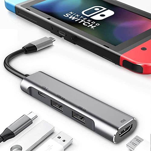 RREAKA Switch Dock for Nintendo Switch OLED, 4 in 1 Switch TV Adapter with 4K HDMI, USB 3.0 Port, Type C 100W Charging, Portable Switch Docking Station Travel, for Samsung Dex S24, MacBook RREAKA Switch Dock for Nintendo Switch OLED, 4 in 1 Switch TV Adapter with 4K HDMI, USB 3.0 Port, Type C 100W Charging, Portable Switch Docking Station Travel, for Samsung Dex S24, MacBook von RREAKA