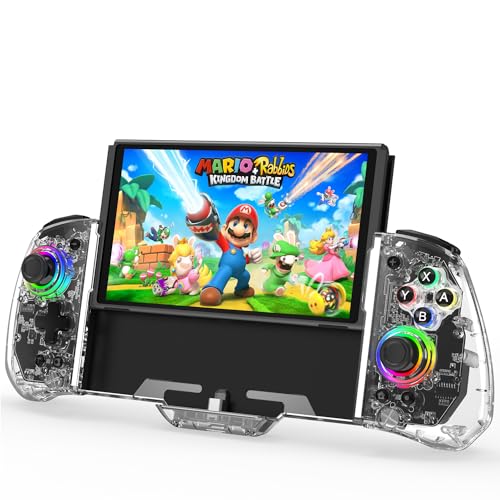 RREAKA Switch Controller for Nintendo Switch/OLED, Wireless Gaming Pro Controller, Handheld Switch Grip RGB Color Lights See through Gamepad Controller Adjustable TURBO, Dual Vibration, Back Button RREAKA Switch Controller for Nintendo Switch/OLED, Wireless Gaming Pro Controller, Handheld Switch Grip RGB Color Lights See through Gamepad Controller Adjustable TURBO, Dual Vibration, Back Button von RREAKA