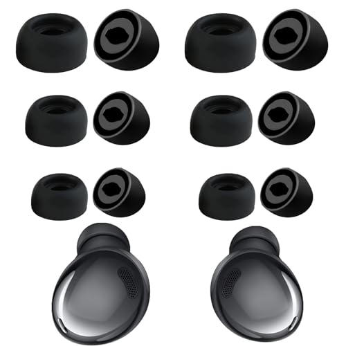 6 Paar Ersatz-Ohrstöpsel für Galaxy Buds Pro – Silikon-Ohrpolster kompatibel mit Samsung Galaxy Buds Pro 2021 R190, Silikon Kopfhörer Ear Buds rutschfeste Gummi-Ohrstöpsel DREI Größen (S/M/L) von RRICHH