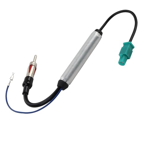 Antennenadapter Fakra auf DIN mit Verstärker - 18 cm Kabel für Auto von RRICHH