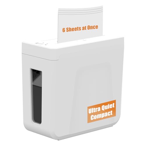 Ultra-leiser Aktenvernichter für den Heimgebrauch, 6 Blatt Kreuzschnitt-Aktenvernichter, robust, kompakt mit 10 l ausziehbarem Mülleimer, Home-Office-Aktenvernichter für den täglichen Gebrauch Ultra-leiser Aktenvernichter für den Heimgebrauch, 6 Blatt Kreuzschnitt-Aktenvernichter, robust, kompakt mit 10 l ausziehbarem Mülleimer, Home-Office-Aktenvernichter für den täglichen Gebrauch von RRT CREATE