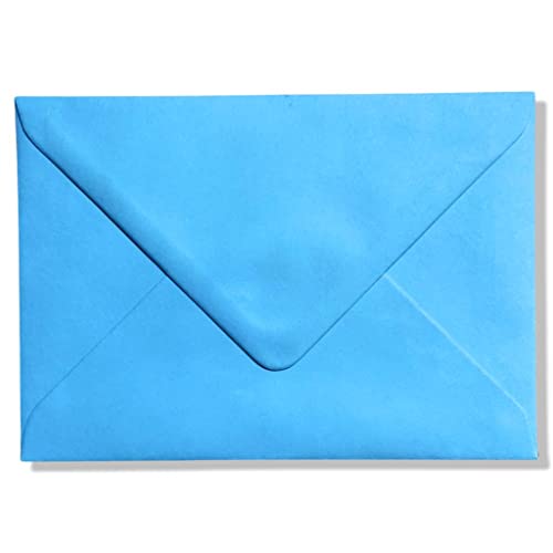 Luxus-Briefumschläge, C6, 162 x 114 mm, 100 g/m², 16,2 x 11,4 cm, Babyblau, 100 Stück von RS C&C